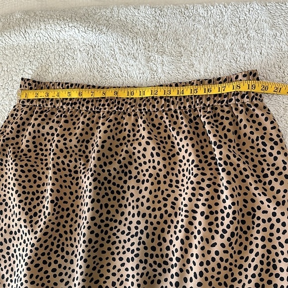 J. Crew Womens 2X Pull On Animal Print Midi Pencil Skirt Tan Black Leopard Dots - Picture 10 of 13